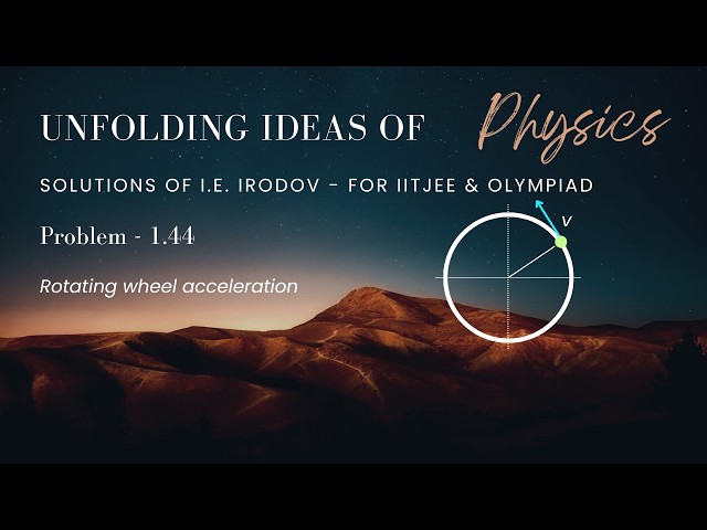 I.E. Irodov Problem 1.44 Solution | Total Acceleration of a Rotating Wheel | Rotational Motion JEE
