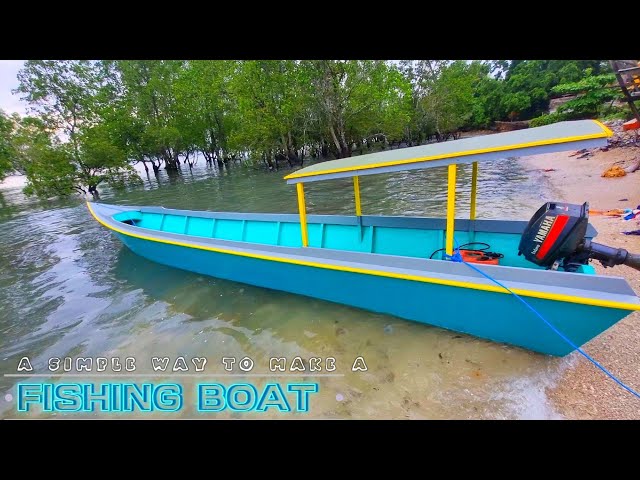 Easy way to make a fishing boat from wood