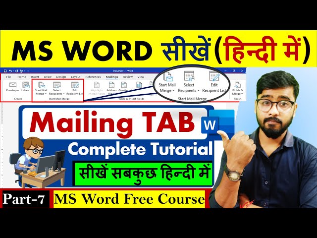 Microsoft Word Tutorial | MS Word Mailing Tab (Complete Tutorial) MS Word Tutorial