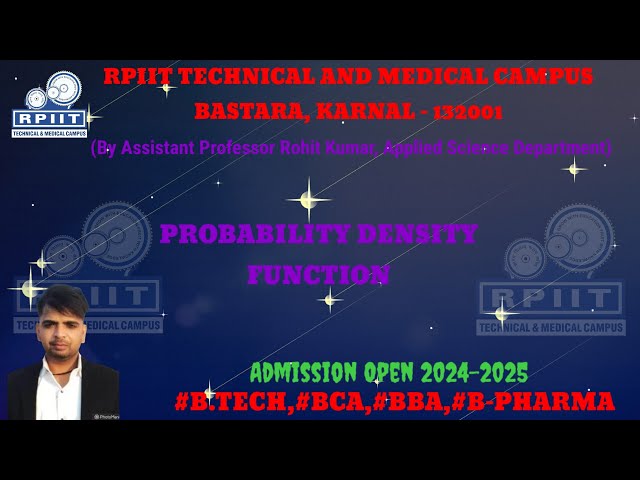 probability Density Function #rpiitcollege #civilengineering