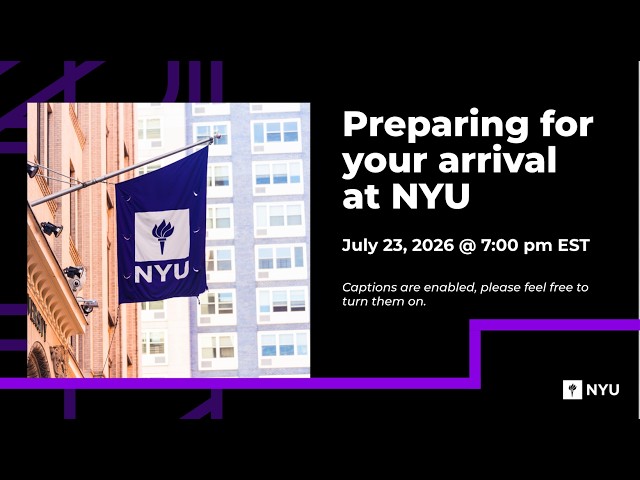 Preparing for Your Arrival | Fall 2026