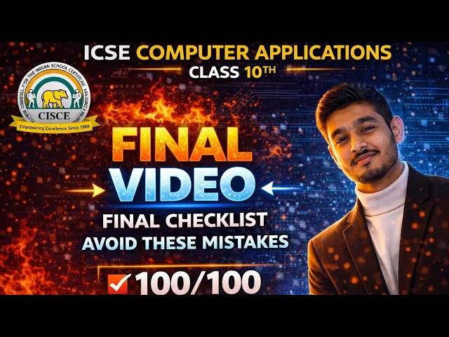 FINAL VIDEO - ICSE COMPUTER APPLICATIONS PAPER LEAK || SCORE 100/100 || #icsecomputer #icseclass10 