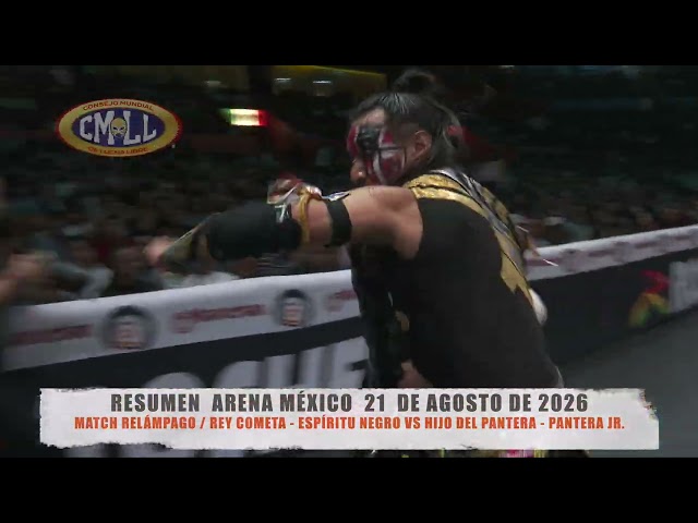 CMLL - REY COMETA - ESPÍRITU NEGRO VS HIJO DEL PANTERA - PANTERA JR. / ARENA MÉXICO