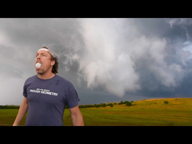 AMAZING White Tornado Sets Down with BASEBALL HAIL!