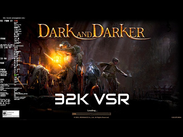 Dark & Darker Free-To-Play 32K VSR on Linux (32768×18432 = 603,979,776 pixels)