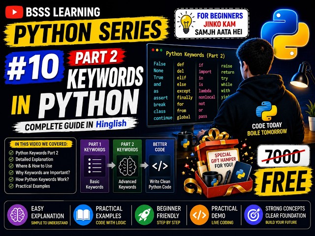 Python Keywords Explained in Hindi 🔥 | Reserved Words in Python | Complete Python Tutorial #8A