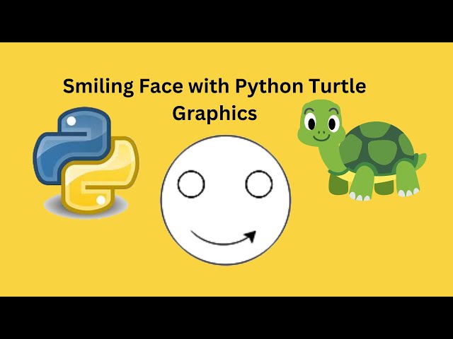 Create a Smiling Face with Python Turtle Graphics | Step-by-Step Tutorial