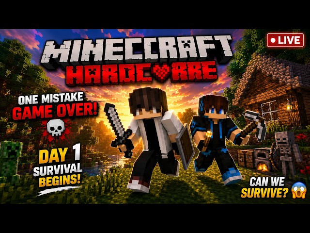 🔴 Minecraft Hardcore LIVE | No Respawn 😨 Survival Begins! #minecraft #dkfreefire53