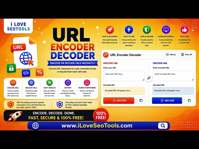 🔐 Free URL Encoder Decoder – Encode & Decode URLs Online | iLoveSEOTools