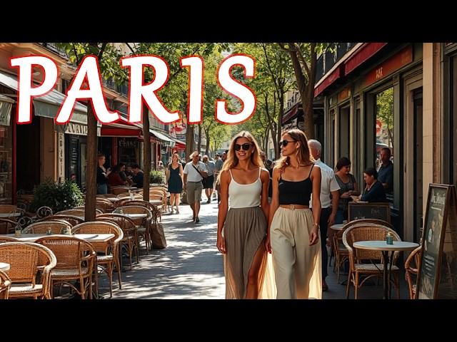 PARIS, France | Summer Walk in Paris | Paris Heatwave | 4K 60FPS