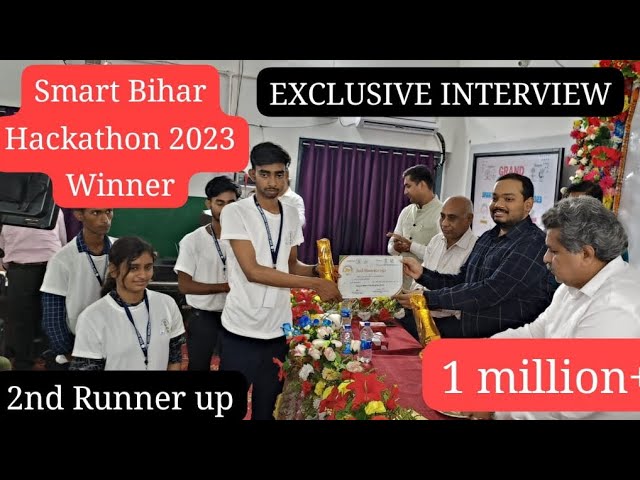 My First Time Interview At Local18 Smart Bihar Hackathon 2023 organized by IIT Patna. 2nd runner up.