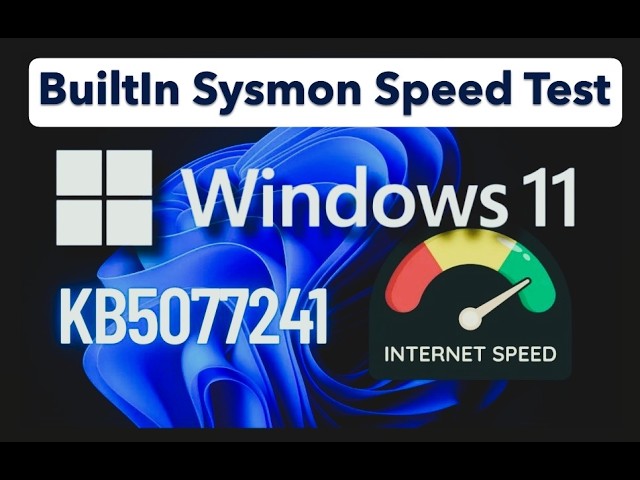 WINDOWS 11 25H2 February Update(KB5077241) | New Features BuiltIn Sysmon,Taskbar Internet Speed Test