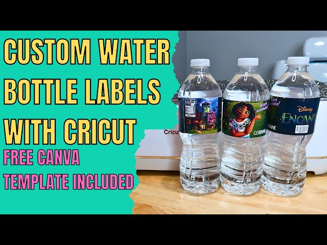 Custom water bottle labels with Cricut - Canva tutorial