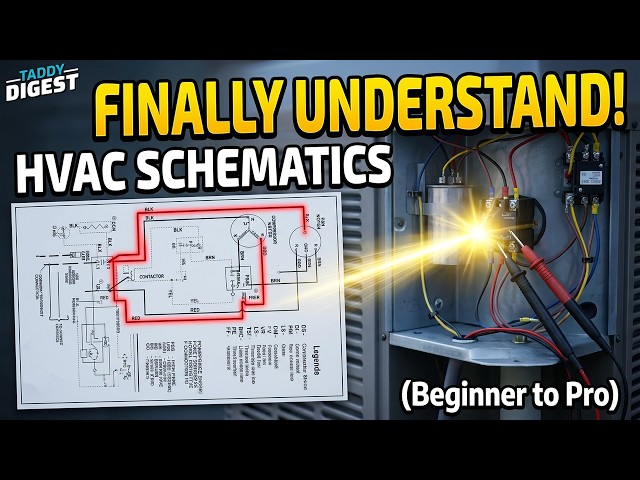 How to Read HVAC Schematics (Beginner to Pro – Furnace & AC Explained)