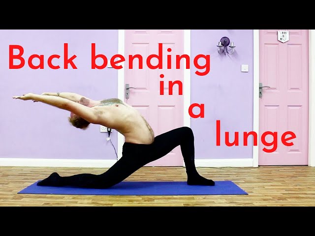 back bending in a lunge - needle scale prep