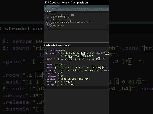 #lofi #beat  #codingmusic with Strudel