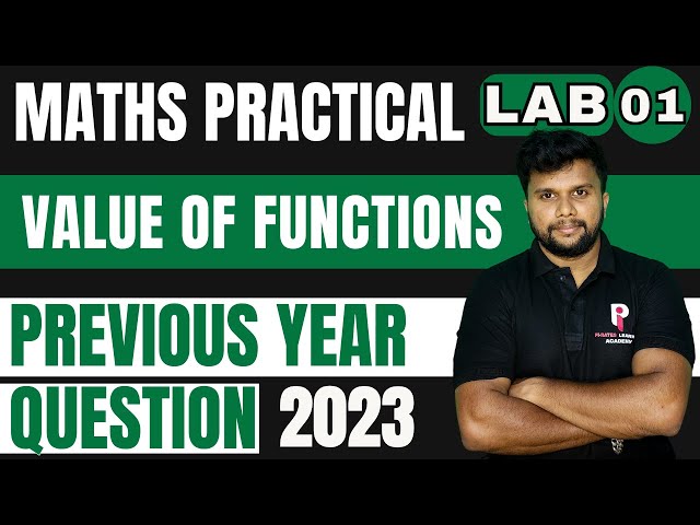 PLUS TWO | MATHS PRACTICAL EXAMINATION 2026 | LAB 1 - Value of Functions| PYQ 2023 |