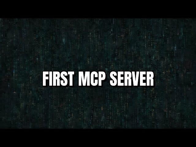 Your First MCP Server in Python | MCP Servers #03