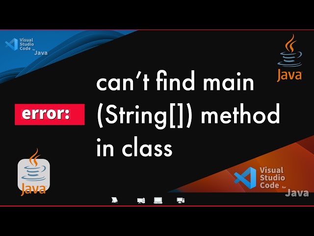 Java Error - can't find main method in class