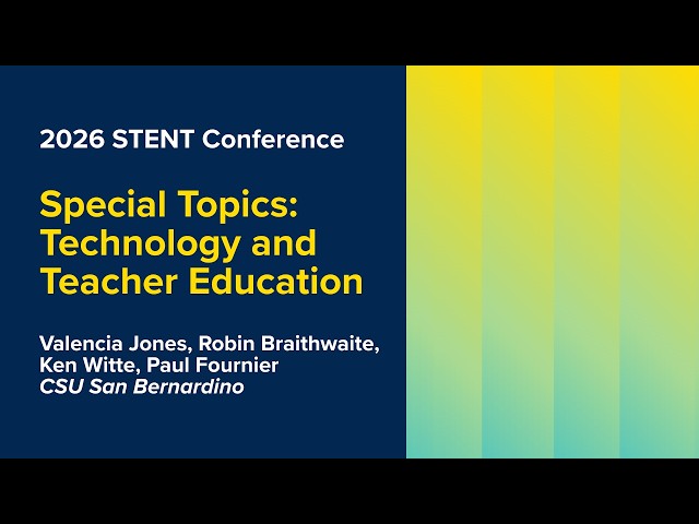 STENT 2026: Responsible AI Use in Teacher Preparation