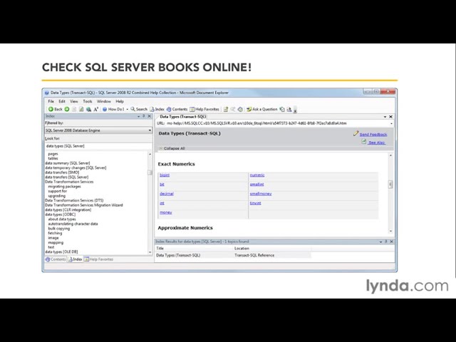 SQL Server Tutorial - Understanding data types