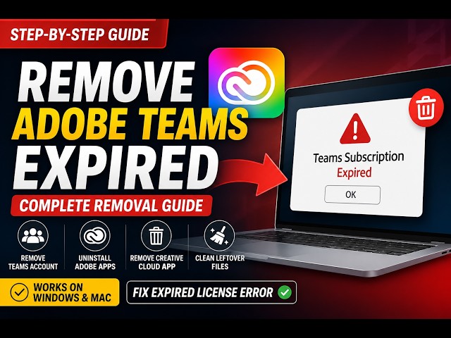 Remove the expired Teams organization from your Adobe account