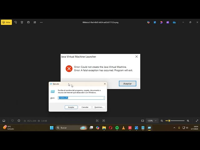 SOLUCION Could Not Create the JAVA VIRTUAL MACHINE Launcher  Windows 11,10  AL EJECUTAR  MINECRAFT