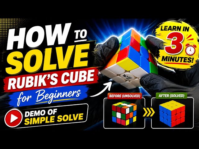 A beginner can Solve Rubik's Cube in 3 MINUTES 