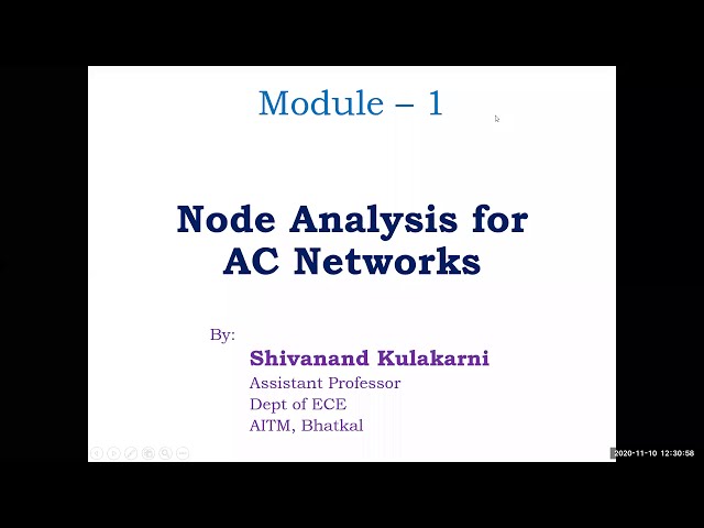 Network Theory (18EC32) | Module 1 | Node Analysis for AC Networks Problem 2 | VTU