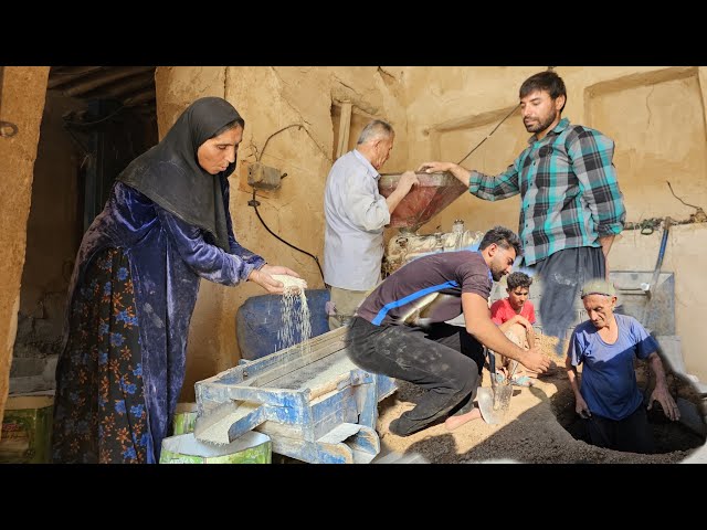 Simple village life from morning till dusk.Grandmother