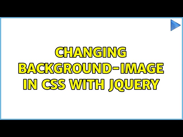 Changing background-image in CSS with JQuery