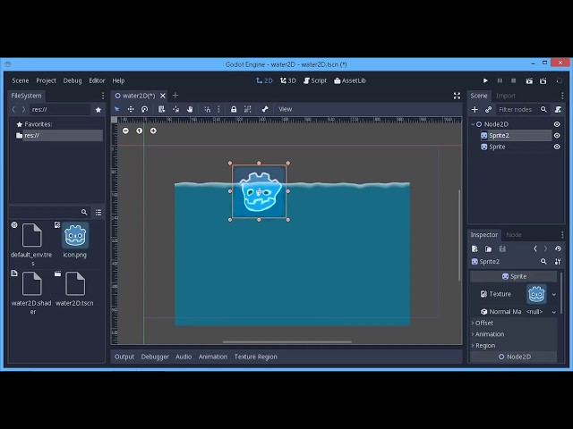 Godot shader water 2D