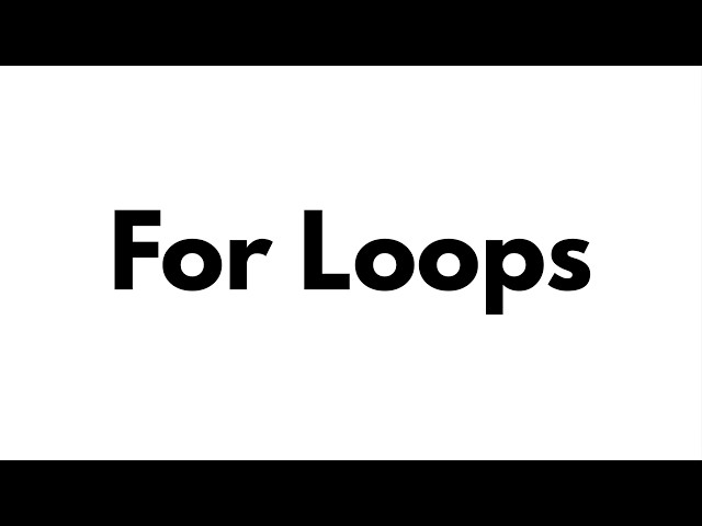 for loops in Python