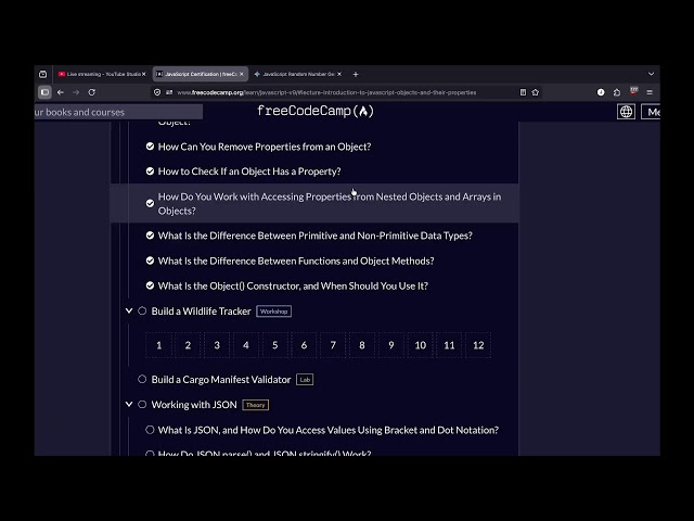 JavaScript Objects Certification freeCodeCamp