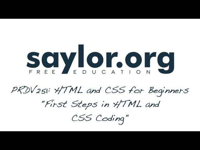 First Steps in Coding: HTML & CSS for Beginners - Professional Development 251