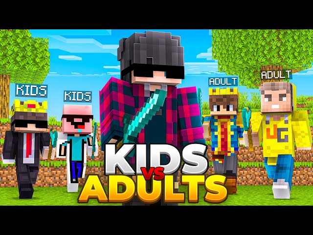 I Snuck Into a 'KIDS VS ADULTS' Minecraft Server!