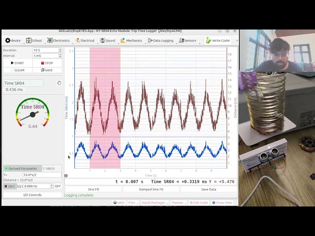 SEELab 3.0 Mechanics : Displacement Measurements using VL53L0X LIDAR, SR04 echo module