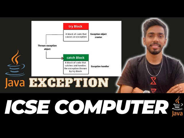 try catch block in java Computer Class 10 ICSE Crash course java 10 #icse