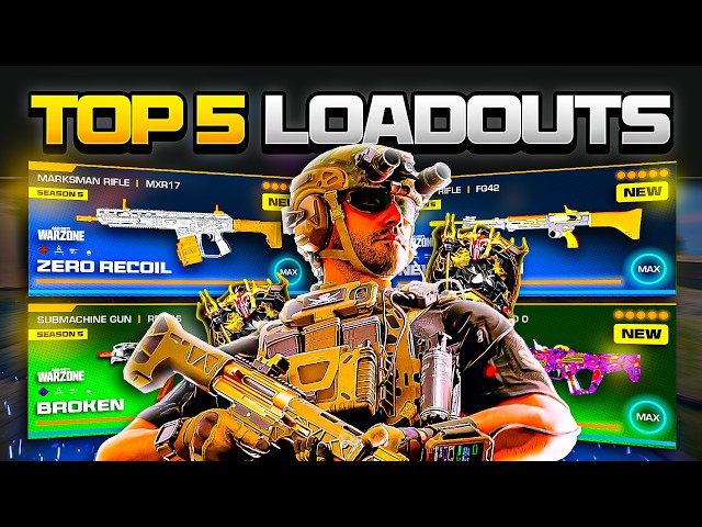the TOP 5 *BROKEN* META Loadouts in Warzone After the NEW UPDATE! (Warzone BEST Builds)