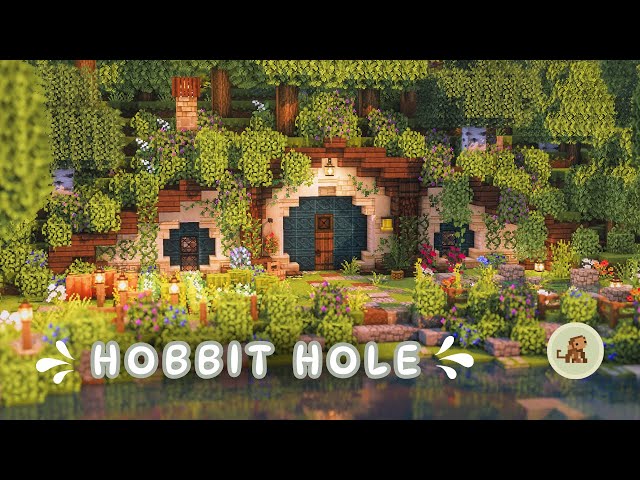 A Cosy hobbit Hole & Secret Greenhouse 🦋 | Minecraft Tutorial (Advanced)