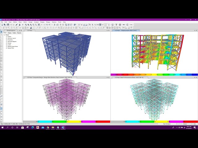 6 Storied Steel Building Design in Etabs | Composite Beam Design