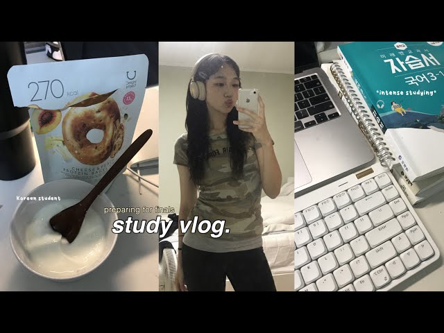 STUDY VLOG: productive week in life, preparing for finals, Korean student 