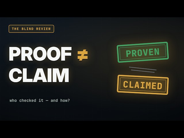 Proof or Claim? The Blind Review Method
