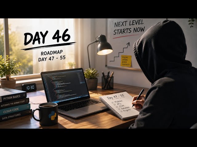 Day 46: Python Roadmap | Day 47–55 Complete Plan | 100 Days Python Challenge