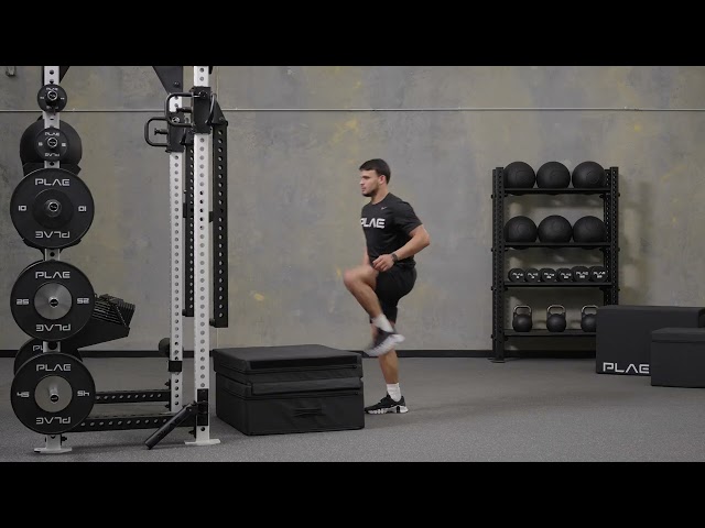 Crossover Step + Box Jump Exercise
