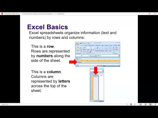 Lesson 2   Basic Excel Training