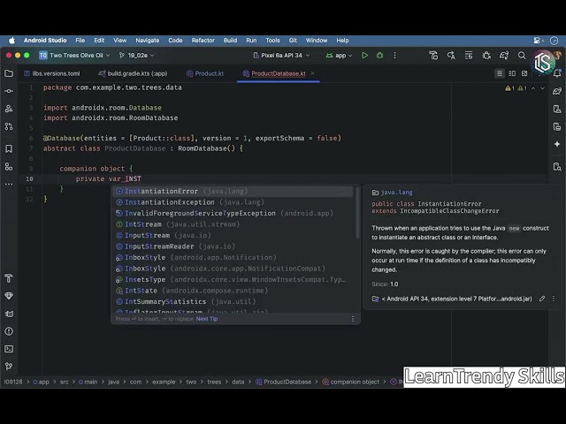 Define a Database with Room | Android Jetpack Room Database Tutorial