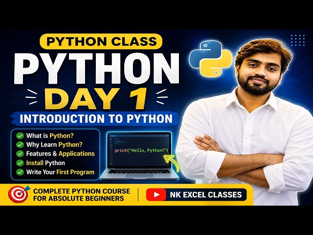 Python Programming Course – Day 1 | Introduction | #python #nkexcelclasses