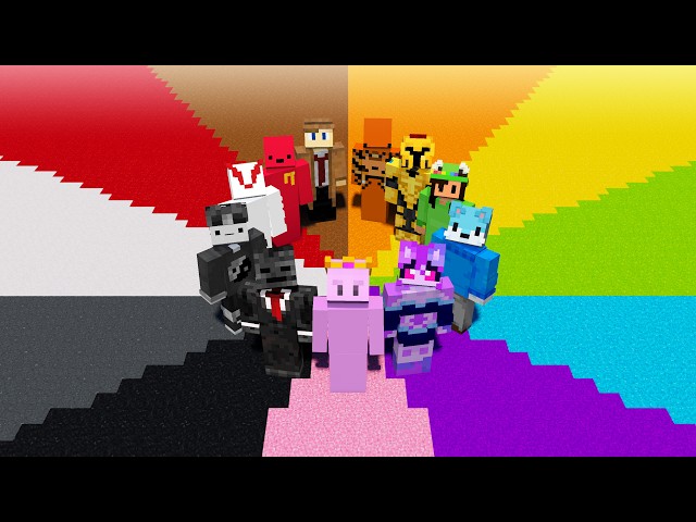11 YouTubers beat Minecraft using One Color