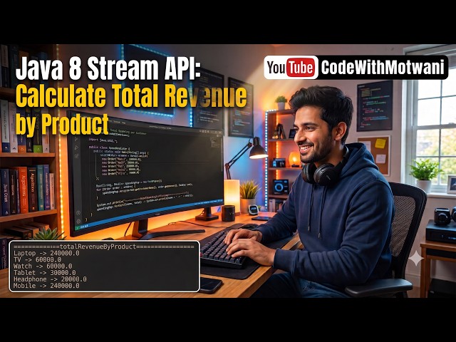Java 8 Stream API: Calculate Total Revenue by Product | groupingBy() & summingDouble()